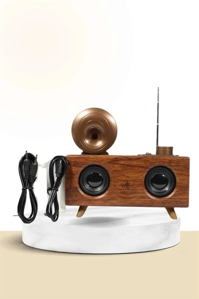 Nevamel Nostaljik Radyo Bluetooth Bağlantılı Şarjlı Yüksek Ses Kaliteli ürün görseli 1