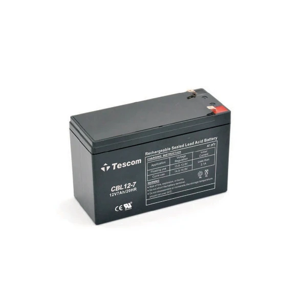 Nevamel® TESCOM Combatt CBL12-7 12V 7Ah Bakımsız  Kuru Akü. UPS için Uygundur. (100012589)(1923) ürün görseli 1