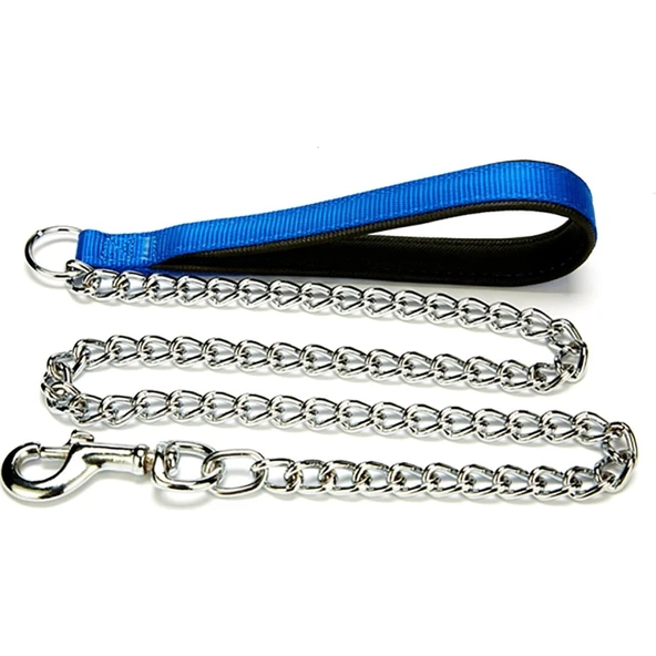 Doggie Konforlu Dokumadan El Yapımı Zincirli Köpek Gezdirme Kayışı 3,5x110cm - Royal Blue ürün görseli 1