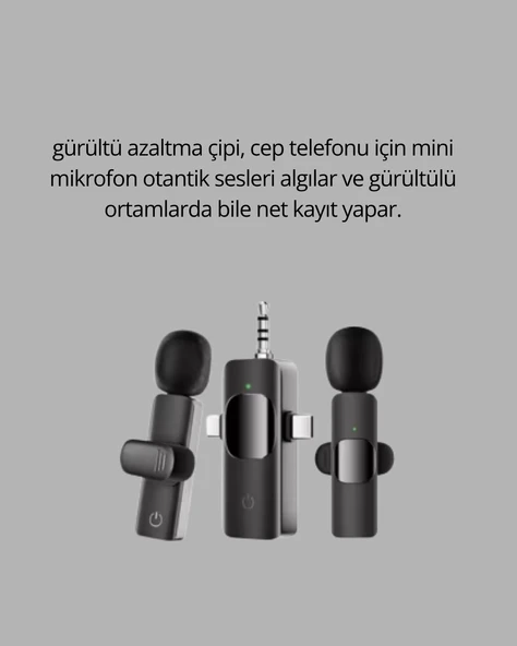 Nevamel Küçük Boyutlu Mikrofon - 8 Saat Kullanım - Resim 3