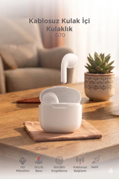 Bluetooth Kulaklık Kulak İçi Tws Kablosuz Kulaklık G70 ürün görseli 1