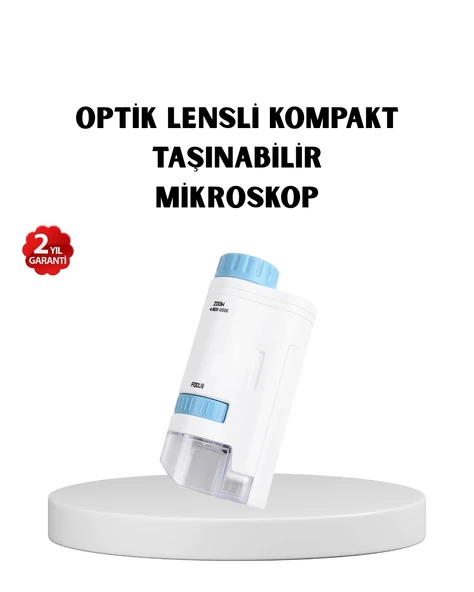Nevamel LED Işıklı Mikroskop 80X–200X Zoom Eğitici Bilim Seti ve Taşınabilir ürün görseli 1