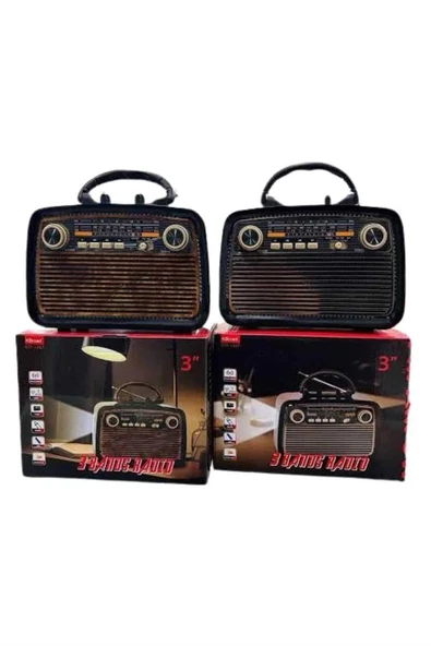 Nevamel Eskitme Nostalji Tasarımlı Bluetoothlu Nostalji Radyo Ahşap Nostaljik Görünümlü ürün görseli 1