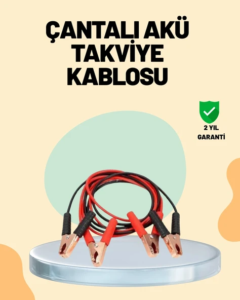 Nevamel® 1200 Amper Jumper Kablo 2 Metre Bakır Uçlu Araç Takviye Seti ürün görseli 1