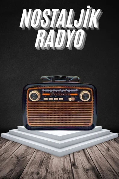 Nevamel Eskitme Nostalji Tasarımlı Bluetoothlu Nostalji Radyo Ahşap Nostaljik Görünümlü ürün görseli 1
