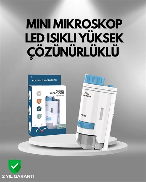 Nevamel ABS Gövdeli Öğrenci ve Hobi Mikroskobu – Mavi Renk ürün görseli 1