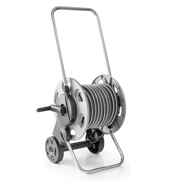 G.F. GF80005749 Hortum Makarası 1/2'' 25m Hortumlu Tekerlekli Metal Teleskopik Kollu Set PREMIUM ürün görseli 1