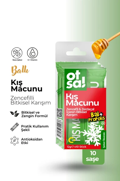 Otsa Zencefilli Propolisli Kış Macunu Stick 12g. X 10 Adet ürün görseli 1
