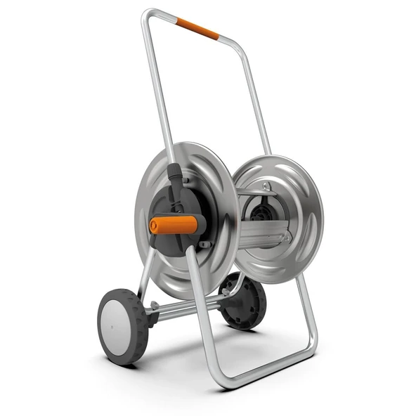 G.F. GF80005829 Hortum Makarası Tekerlekli Metal Teleskopik Kollu Set 75m PREMIUM ürün görseli 1