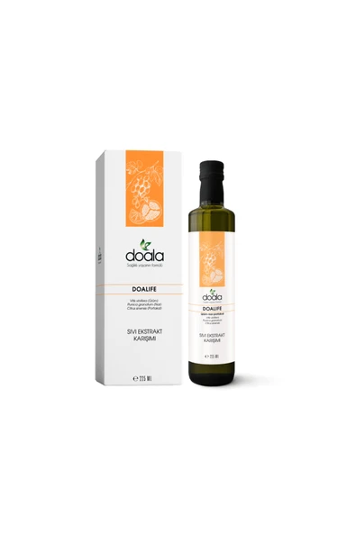 Doala Doalife Ekstresi 225 ml | Üzüm, Nar, Kuşburnu, Zencefil, Karabiber | Bitkisel Sıvı Takviye ürün görseli 1