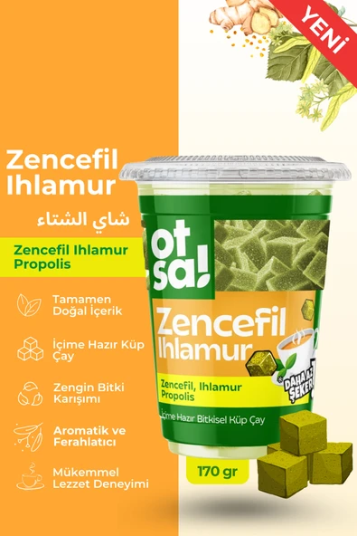 Otsa Zencefil ve Ihlamur Harmanlı Bitkisel Destek Çayı – 170 g ürün görseli 1
