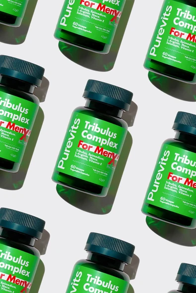 Purevits Tribulus Formen Complex Two Factor 60 Adet Vegan Kapsül - Resim 4