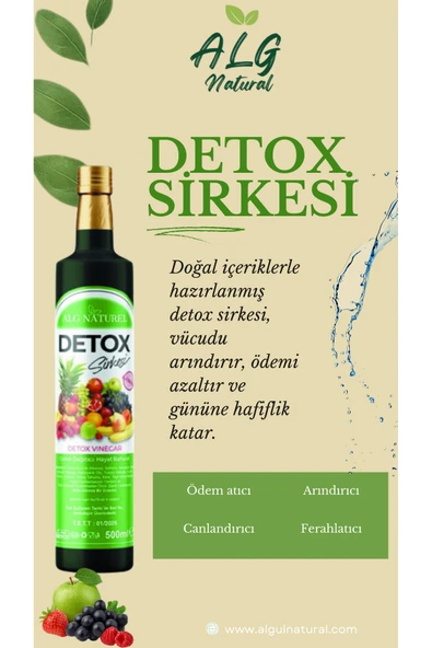 Alg Natural Detox Sirke - Resim 3
