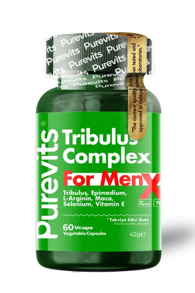 Purevits Tribulus Formen Complex Two Factor 60 Adet Vegan Kapsül ürün görseli 1