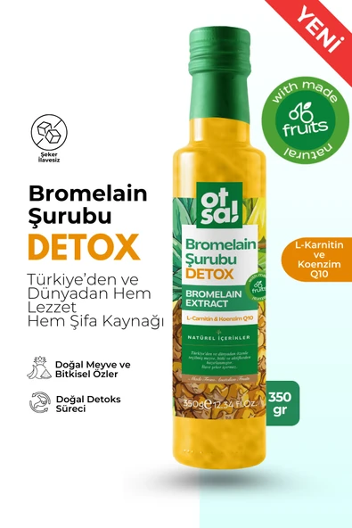 Otsa Bromelain Şurubu Ananas Ekstresi Ve Koenzim Q10 Ile Zenginleştirilmiş Detoks Karışımı 350g ürün görseli 1