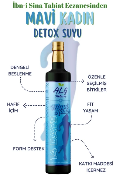 Alg Natural MAVİ KADIN Prebiyotik Detoks Suyu - Resim 3