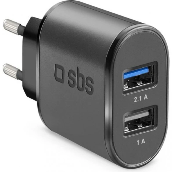 Sbs 2xusb-A Hızlı Seyahat Şarj Cihazı-Siyah ürün görseli 1