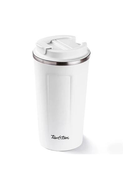 Tantitoni 001-01-BEYAZ COFFEE YAZILI PASLANMAZ ÇELİK TERMOS BARDAK 500ML ürün görseli 1