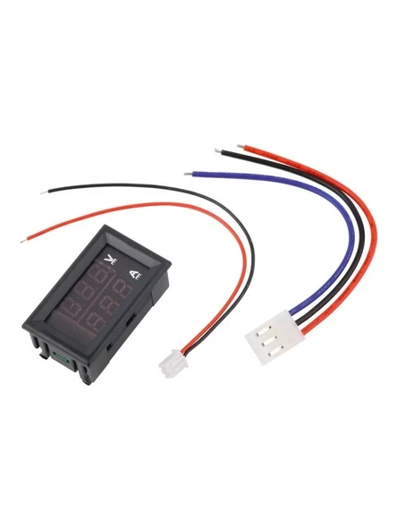 Dijital Voltmetre Dijital Ampermetre Dual DC 0-100V 10A ürün görseli 1