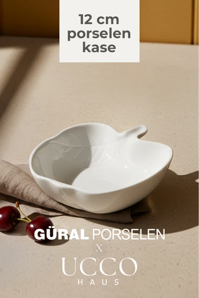 UCCO 12 cm Porselen Kase Çerezlik Kahvaltılık Meyve Tabağı Tatlı Sunum Tabağı Kahvaltılık Tabak ürün görseli 1