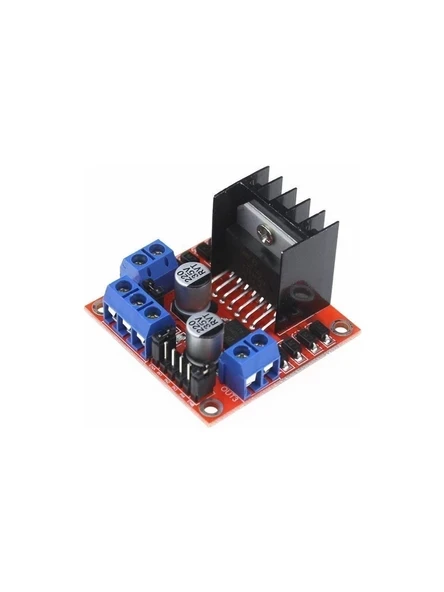 Arduino L298N Voltaj Regulatörlü Çift Motor Sürücü Kartı ürün görseli 1