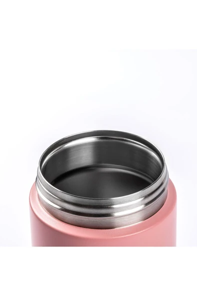 Tantitoni 024-01-PEMBE PASLANMAZ ÇELİK SU ŞİŞESİ 590ML - Resim 3