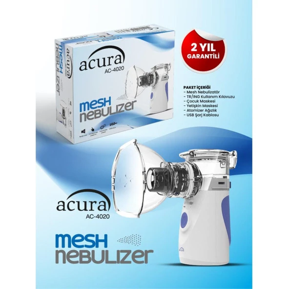 Acura Ac 4020 Taşınabilir Mesh Nebulizatör Çok Hafif Süper Sessiz ürün görseli 1