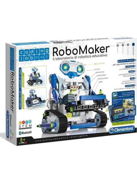 Clementoni RoboMaker, Eğitici Robotbilim Laboratuvarı Birleştirilebilir Kodlama Seti 8+ Yaş ürün görseli 1