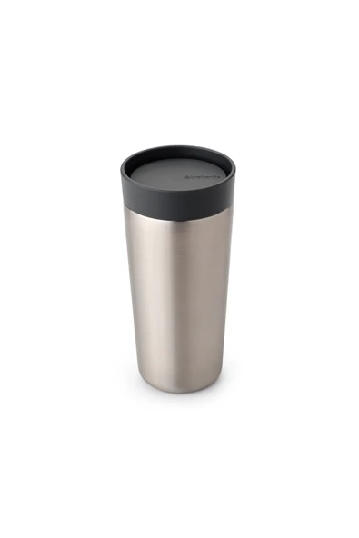 Brabantia MAKE & TAKE DARK GREY PASLANMAZ ÇELİK TERMOS BARDAK 360ML ürün görseli 1