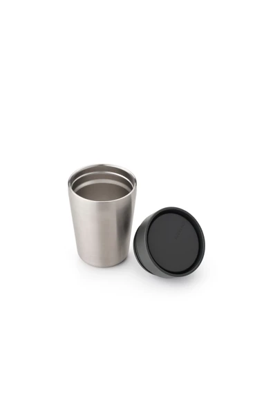 Brabantia MAKE & TAKE DARK GREY PASLANMAZ ÇELİK TERMOS BARDAK 200ML - Resim 5