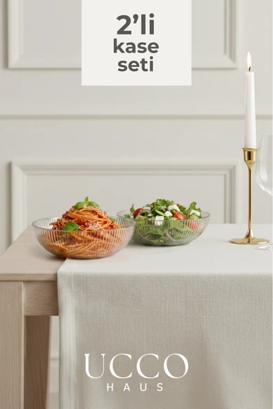 UCCO 2 ADET 20cm Paris Yuvarlak Kase Seti - Salata Meyve Kasesi - Sunumluk Şık Pinterest Tabak ürün görseli 1