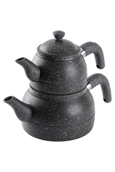 Tantitoni ORTA BOY GRİ GRANİT ÇAYDANLIK TAKIMI 800/1600ML ürün görseli 1
