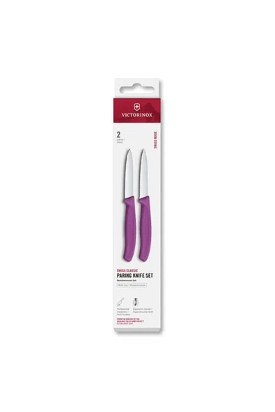 Victorinox 6.7695.2C1 Swiss Classic 2li Soyma Bıçağı Set, Mor ürün görseli 1