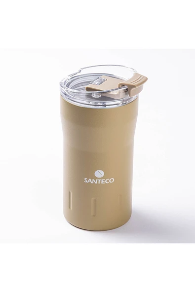 Tantitoni 024-01-HAKİ ÇİFT KATMANLI PASLANMAZ ÇELİK TERMOS BARDAK 350ML ürün görseli 1