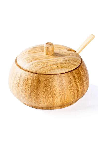 Tantitoni BAMBU KAŞIKLI ŞEKERLİK SETİ 13.5X13X9CM ürün görseli 1