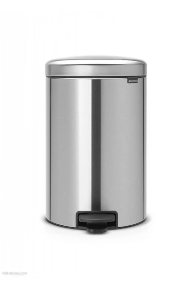 Brabantia BRB-8710755114021-BRA114021-001-01-NEWICON MATT STEEL PEDALLI ÇÖP KUTUSU 20L ürün görseli 1
