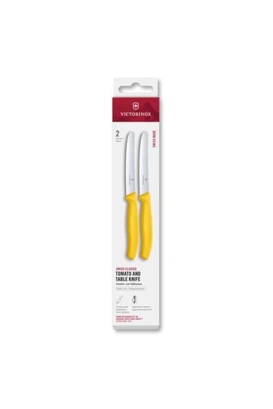 Victorinox 6.7838.2C1 2li 11cm Tırtıklı Domates Bıçağı, Sarı ürün görseli 1