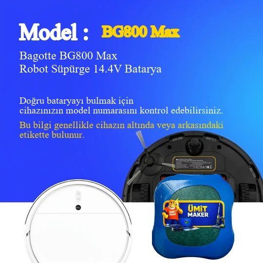 Bagotte BG800 Max Robot Süpürge 3200 mAh Batarya - Resim 2