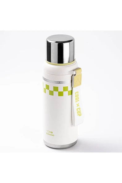 Tantitoni OKADI COLOR RIM BEYAZ PASLANMAZ ÇELİK TERMOS 650ML ürün görseli 1