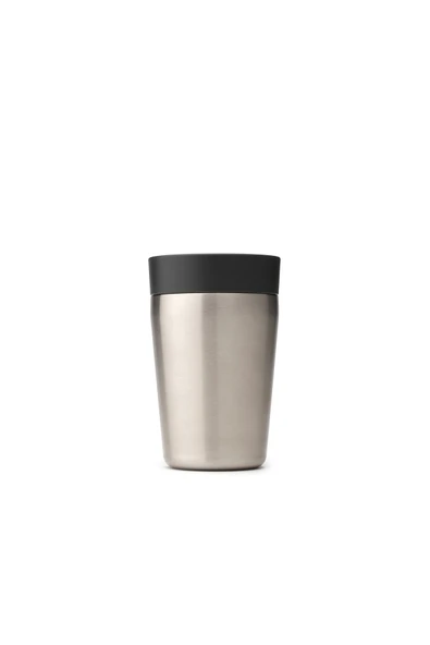 Brabantia MAKE & TAKE DARK GREY PASLANMAZ ÇELİK TERMOS BARDAK 200ML - Resim 2
