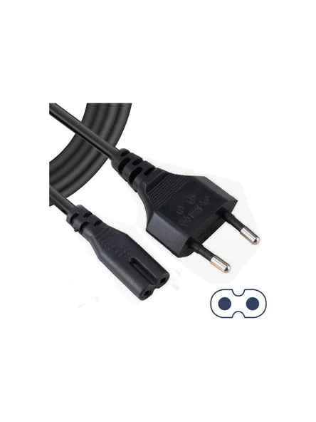 C7 2 Pin Teyp Yazıcı Power Fişi Güç Kablosu 1.5m ürün görseli 1
