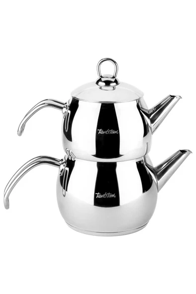 Tantitoni Hercul Orta Boy Paslanmaz Çelik Çaydanlık Takımı 1000/1600 Ml ürün görseli 1