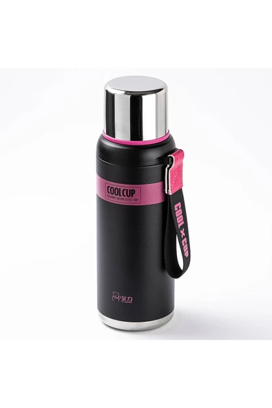 Tantitoni OKADI COLOR RIM SİYAH PASLANMAZ ÇELİK TERMOS 650ML ürün görseli 1