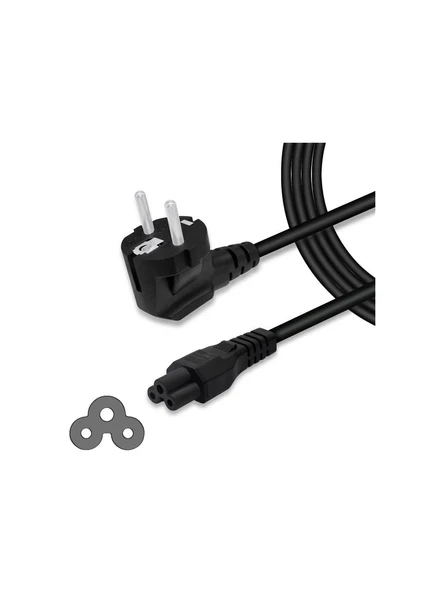 Notebook PC Laptop Güç Power Adaptör Kablosu Yonca Kablo 1.5m ürün görseli 1