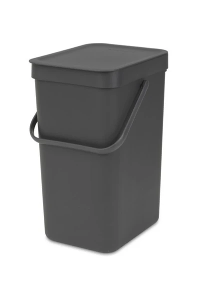 Brabantia Koyu Gri 12L Modern Çöp Kovası, Şık ve Pratik Temizlik Çözümü ürün görseli 1