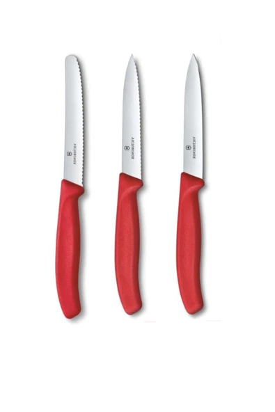 Victorinox VCT-KIRMIZI BÜYÜK 3'LU BIÇAK SET ürün görseli 1