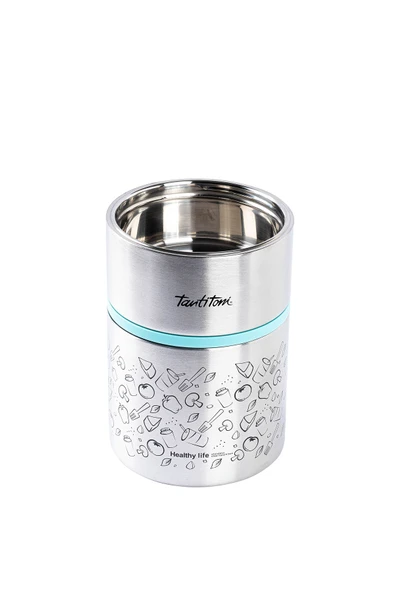Tantitoni TANTİTONİ MAVİ 2 KATLI YEMEK TERMOSU 930ML - Resim 3