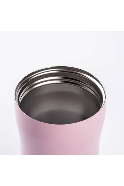Tantitoni 024-01-PEMBE ÇİFT KATMANLI PASLANMAZ ÇELİK TERMOS BARDAK 350ML - Resim 3
