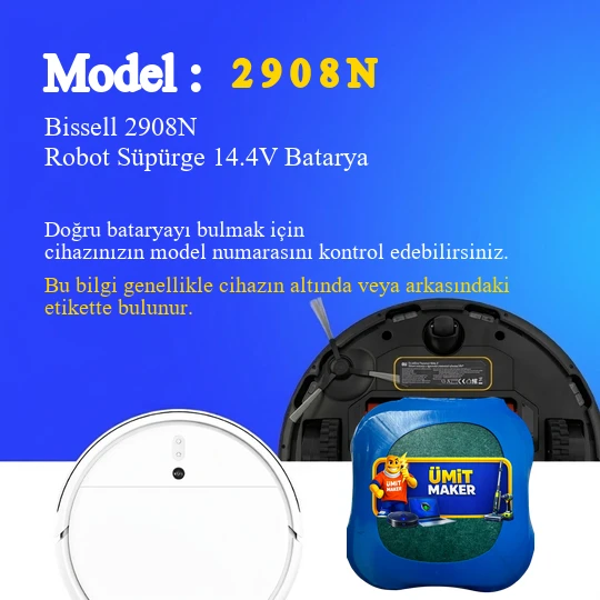Bissell 2908N Robot Süpürge 3200 mAh Batarya - Resim 2