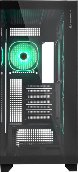 Rampage Hydra V1 Black Type-C Argb Fan + Hub E-ATX Exclusive Gaming Kasa - Resim 3